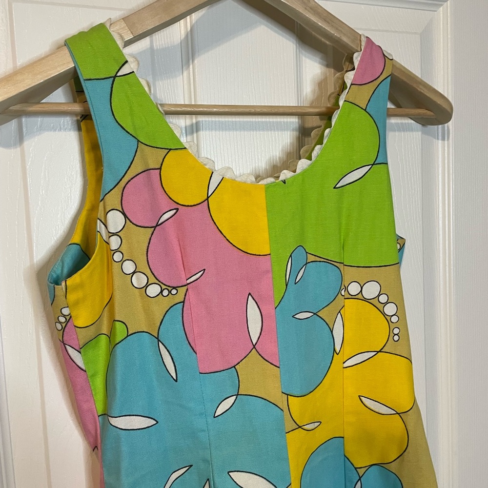 VTG Byer California 60s romper bright psychedelic mod print sz S - Picture 7 of 7